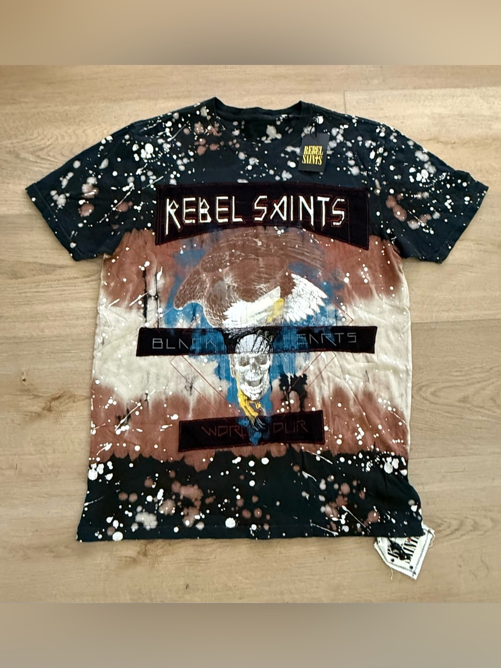 Rebel Saints by Affliction Eagle Claw Graphic T-Shirt Mens Large Y2K New